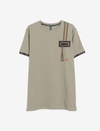 Chopstick beige cotton t-shirt