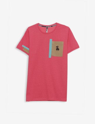 Chopstick cotton coral pink t shirt