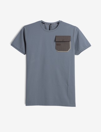 CHOPSTICK dark grey cotton casual t-shirt