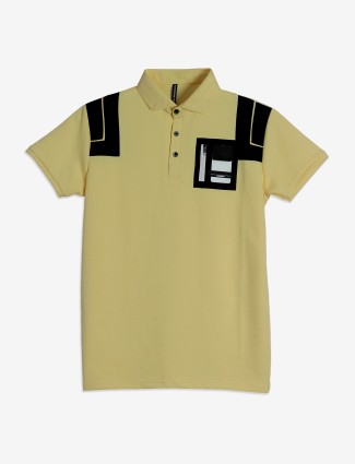 CHOPSTICK yellow half sleeve t-shirt