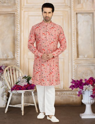 Classic pink embroidery kurta suit