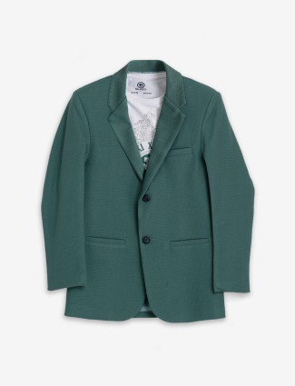 Classic rama green texture blazer