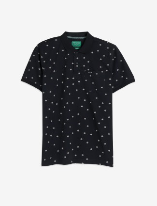 COLORPLUS cotton black half sleeve t-shirt