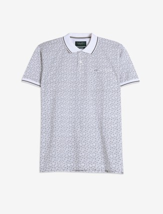 COLORPLUS white printed regular fit t-shirt