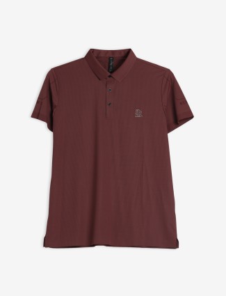 COOKYSS brown cotton polo t-shirt