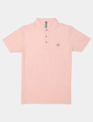 Cookyss light pink solid tshirt in cotton