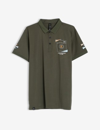 Cookyss military green polo t shirt