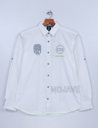 Copperstone printed shirt in white