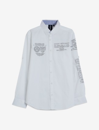 Copperstone white full sleeve cotton shirt
