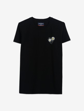 Crimsoune Club black cotton casual t-shirt