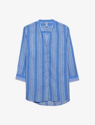 Crimsoune Club stripe blue cotton shirt