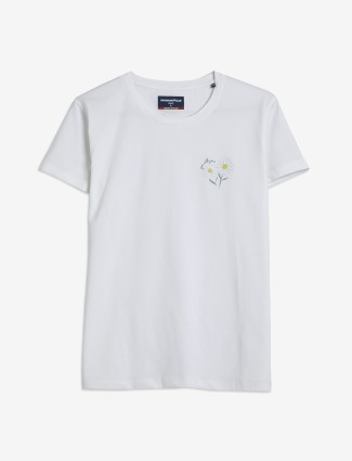 Crimsoune Club white floral print t-shirt