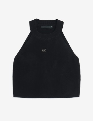 DEAL black knitted plain top