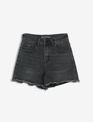 DEAL charcoal grey washed shorts