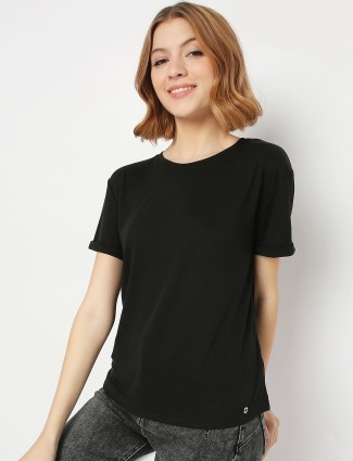 Deal cotton plain t shirt in black