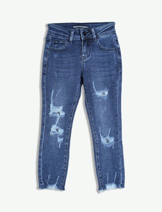 Deal dark blue ripped jeans