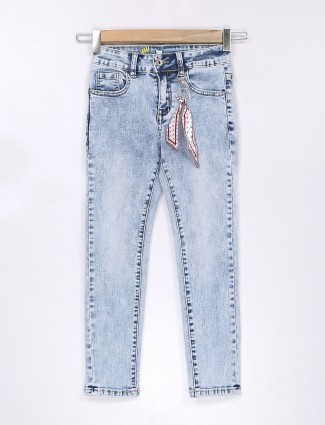 Deal ice blue mom jeans for girls