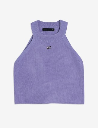 DEAL lavender knitted plain top