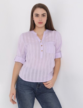 DEAL light purple cotton top