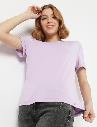 Deal lilac purple cotton plain top