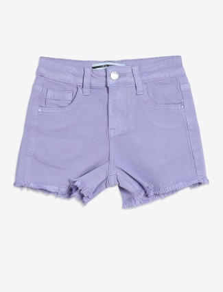 DEAL lilac purple solid shorts
