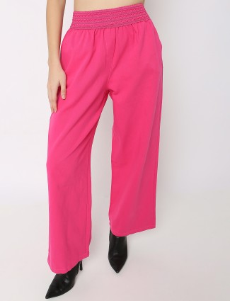 Deal pink cotton flare pant