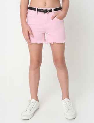 DEAL pink solid shorts