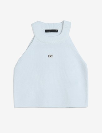 DEAL plain white knitted top