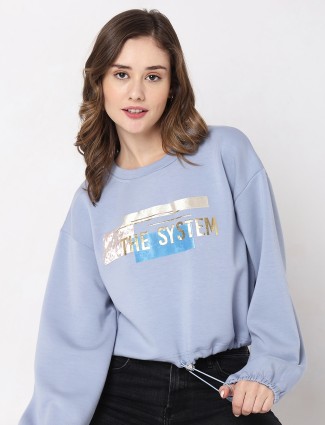 Deal sky blue cotton sweatshirt