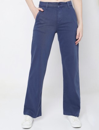 Deal solid blue straight jeans