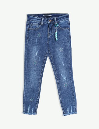 Deal washed navy jeans