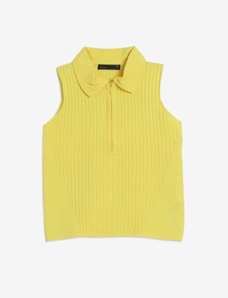 DEAL yellow cotton sleeveless top
