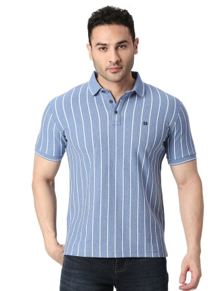 Dragon Hill light blue t shirt in stripe