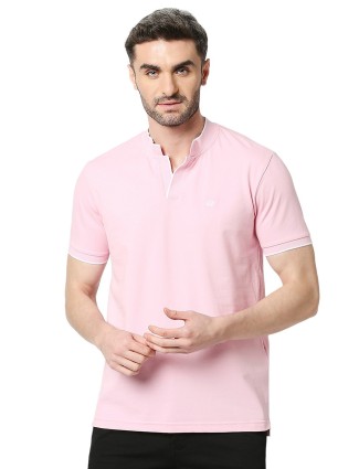 Dragon Hill light pink plain t shirt