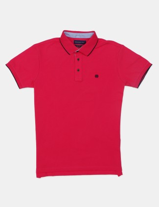 Dragon Hill pink slim fit t shirt in cotton