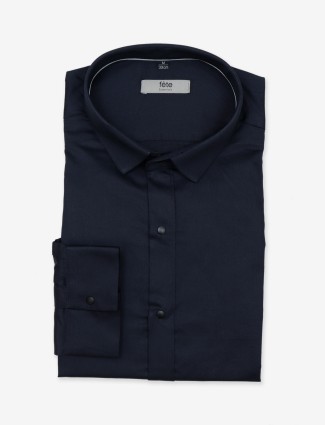 Fete navy cotton plain shirt