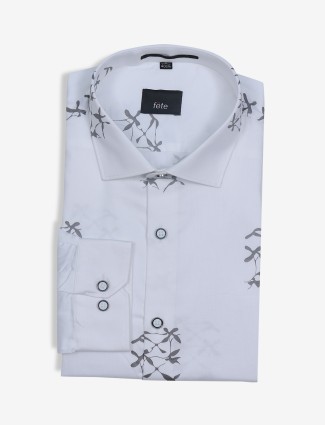 FETE white printed party shirt