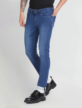 Flying Machine blue washed skinny fit jeans