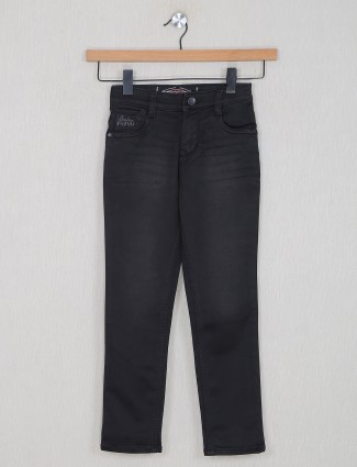 Forway solid style black jeans for boys
