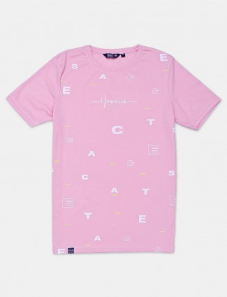 Freeze printed pink t-shirt