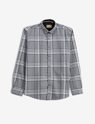 FRIO grey checks cotton casual shirt