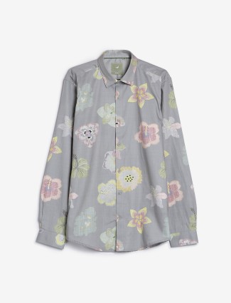 Frio grey floral printed shirt