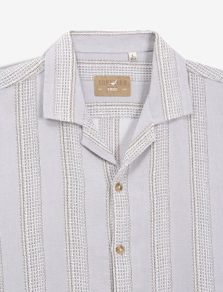 FRIO grey stripe cotton shirt