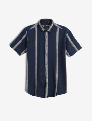 FRIO navy stripe cotton shirt