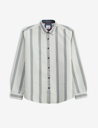 FRIO off-white cotton stripe shirt