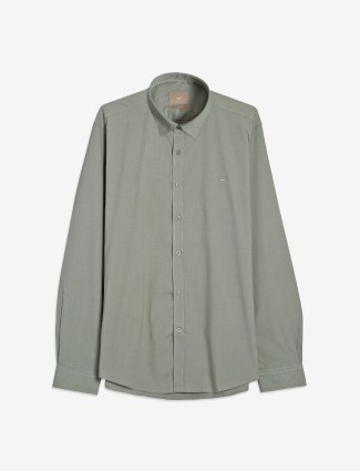 Frio sage green plain full sleeve shirt