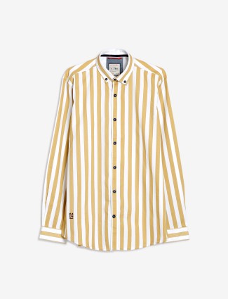 Frio yellow stripe cotton shirt