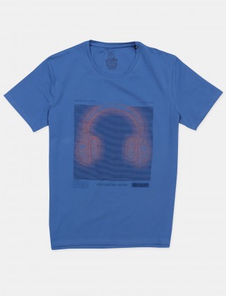 Fritzberg printed style blue shade t-shirt for mens