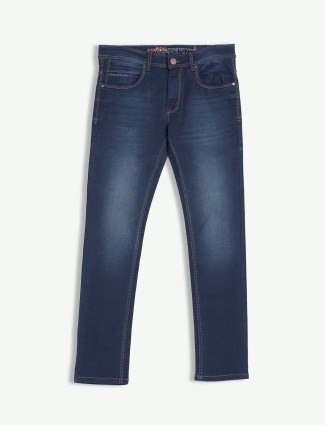 Gesture washed blue narrow fit jeans