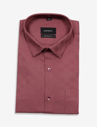 GINNETI onion pink cotton texture shirt 